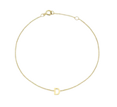 9ct YG MINI INITIAL 'D' B/L 15.5-19cm